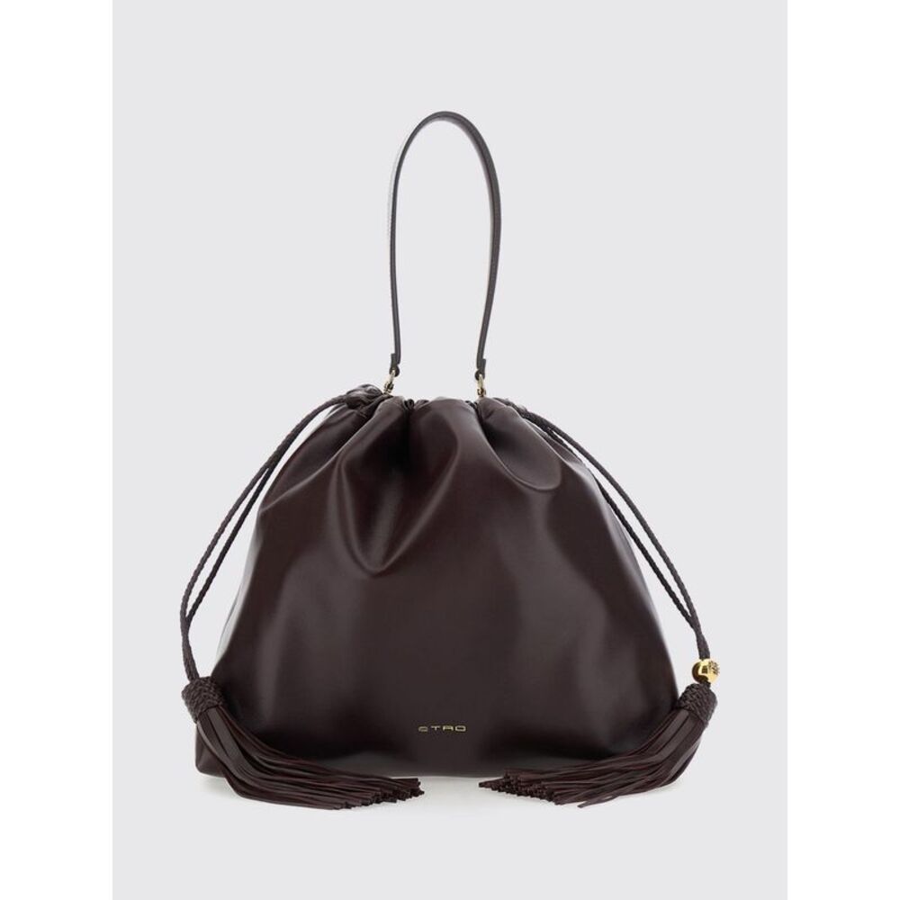 Etro Women Etro Kalispera Smooth Lambskin Bucket Bag With Tassels And Drawstring